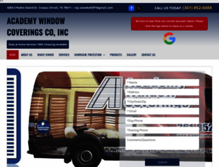 academywindowcoverings.com screenshot