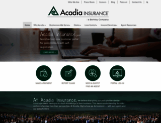 acadiainsurance.com screenshot