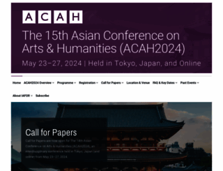 acah.iafor.org screenshot