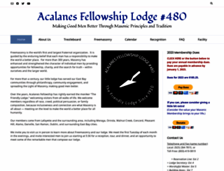 acalanesfellowshiplodge.com screenshot