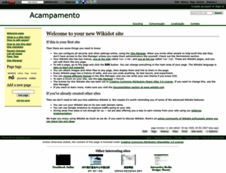 acampamento.wikidot.com screenshot