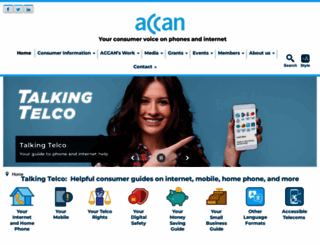 accan.org.au screenshot
