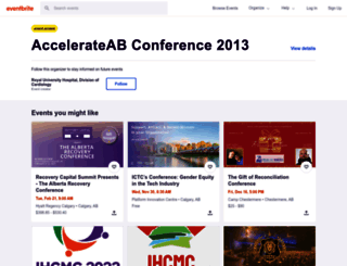 accelerate2013conf.eventbrite.ca screenshot