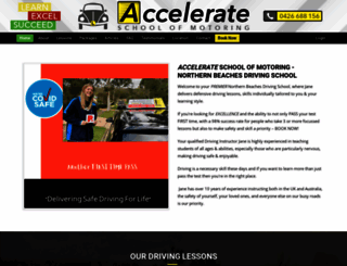 accelerateschoolofmotoring.com.au screenshot