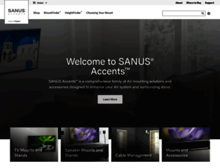 accents.sanus.com screenshot