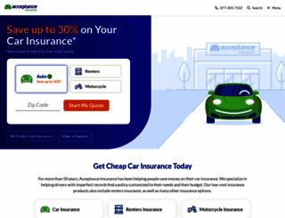 acceptanceinsurance.com screenshot