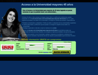 accesouniversidadmayores45.org screenshot