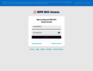 access.ripe.net screenshot