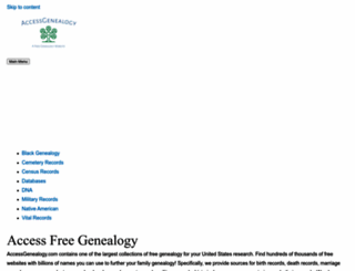 accessgenealogy.com screenshot