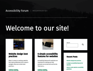 accessibilityforum.org screenshot