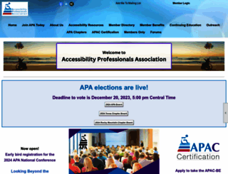 accessibilityprofessionals.org screenshot