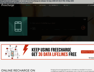 account-beta.freecharge.in screenshot