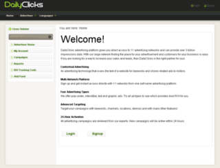 account.dailyclicks.net screenshot