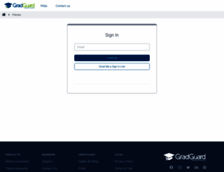 account.gradguard.com screenshot