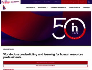 account.hrci.org screenshot