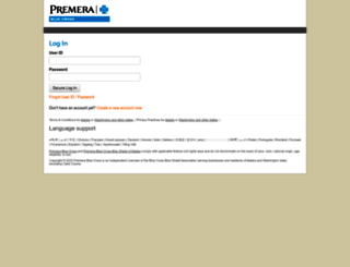 account.premera.com screenshot