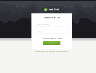 account.vextras.com screenshot