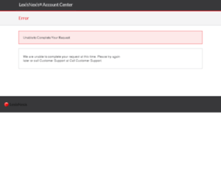 accountcenter.lexisnexis.com screenshot