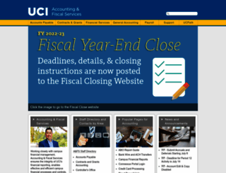 accounting.uci.edu screenshot