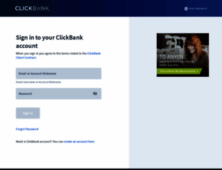 accounts.clickbank.com screenshot