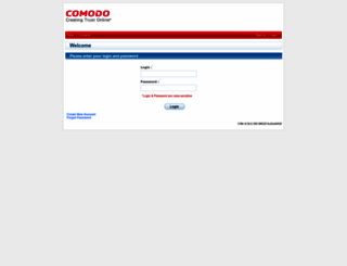 accounts.comodo.com screenshot