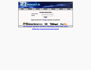 accounts.webhost.ie screenshot
