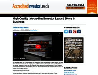 accreditedinvestorleads.com screenshot