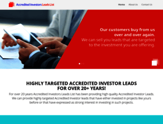 accreditedinvestorleadslist.com screenshot