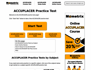 accuplacerpractice.com screenshot