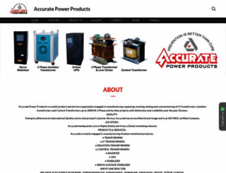 accuratepowerproducts.in screenshot