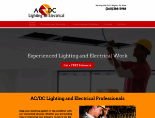 acdclightingelectrical.com screenshot