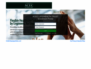 aceclifehealthtrust.easyappsonline.com screenshot