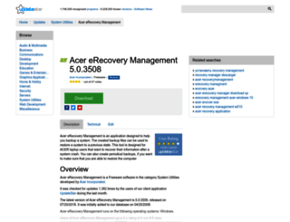 acer-erecovery-management.updatestar.com screenshot