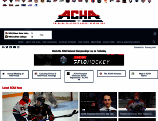 achahockey.org screenshot