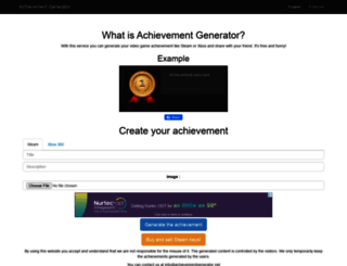 achievementgenerator.net screenshot