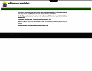 achievementspecialists.co.uk screenshot