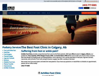achillesfootclinic.com screenshot