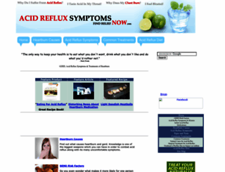 acidrefluxsymptomsnow.com screenshot