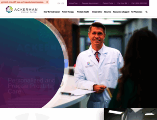 ackermancancercenter.com screenshot