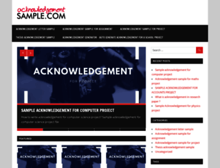 acknowledgementsample.com screenshot