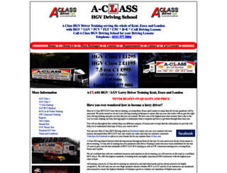 aclass-hgv.co.uk screenshot