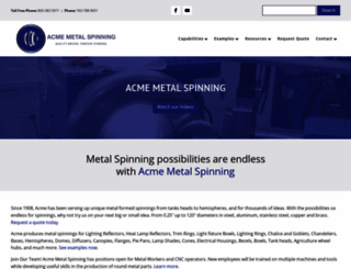 acmemetalspinning.com screenshot