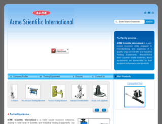 acmescientific.in screenshot