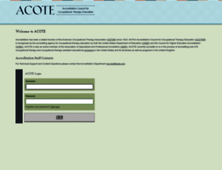 acote.aota.org screenshot