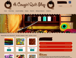acowgirlquiltshop.com screenshot