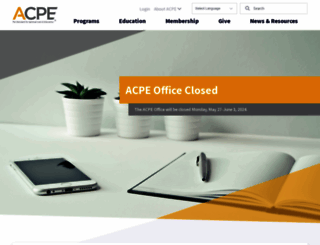 acpe.edu screenshot