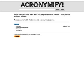 acronymify.com screenshot
