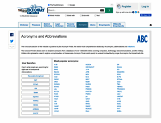 acronyms.thefreedictionary.com screenshot
