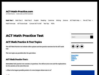 act-math-practice.com screenshot
