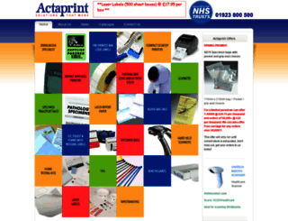 actaprint.co.uk screenshot